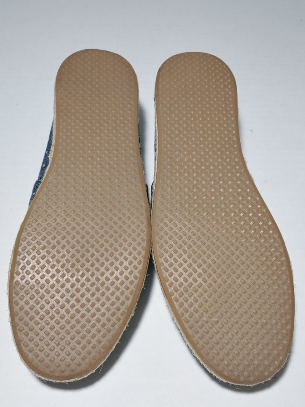 TOMS Classic Navy Blue Dot Chambray Espadrille Flat Size 8.5W - Picture 6 of 6